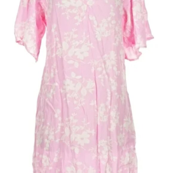 Boho pink Easter beachy pockets Fairy Etherial Spring Cottagecore vacay dress - Picture 4 of 11